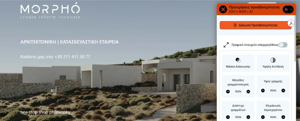 ιστοσελιδα προσβασιμη απο αμεα - ιστοσελιδα πελάτη της Bluemind