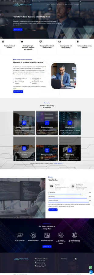 Metatech - Κατασκευή Ιστοσελίδας WordPress- Case study Bluemind