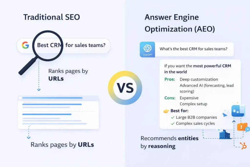 η διαφορα SEO με το AEO Bluemind SEO Agency