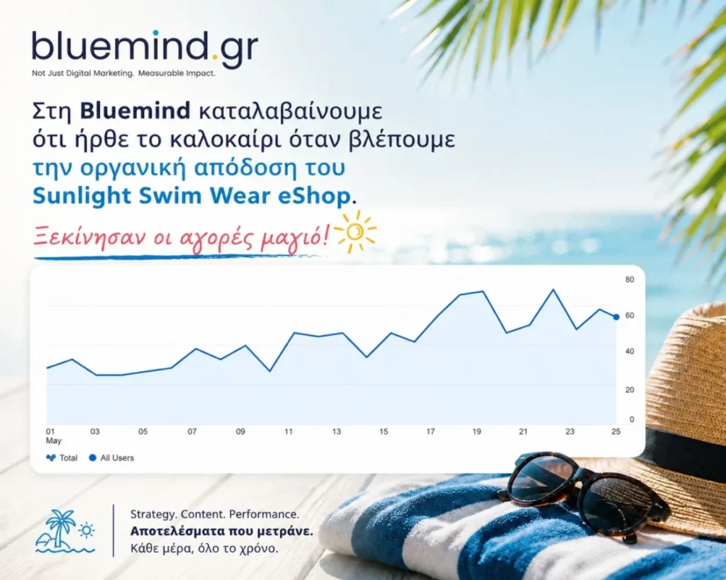 seo για eshop αποτελεσματα Bluemind